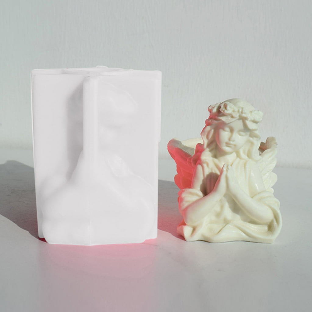 ZPAQI Praying Angel Vase Silicone Mold Candle Soap DIY Handicraft Supplies