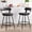Grey, variant on Hausfame 24-Inch Industrial Swivel Faux Leather Bar Stools (Set of 2) - Grey