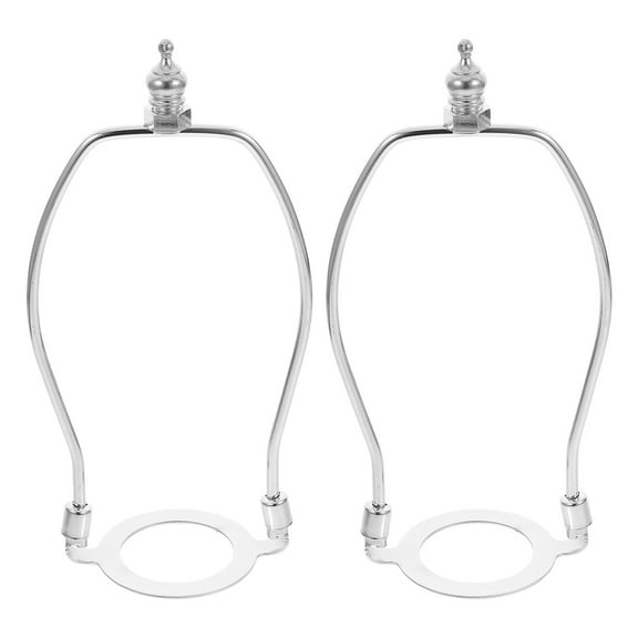 VORCOOL 2Pcs Silver Lamp Harp Kit with Finial for Floor and Table Lamp Repair