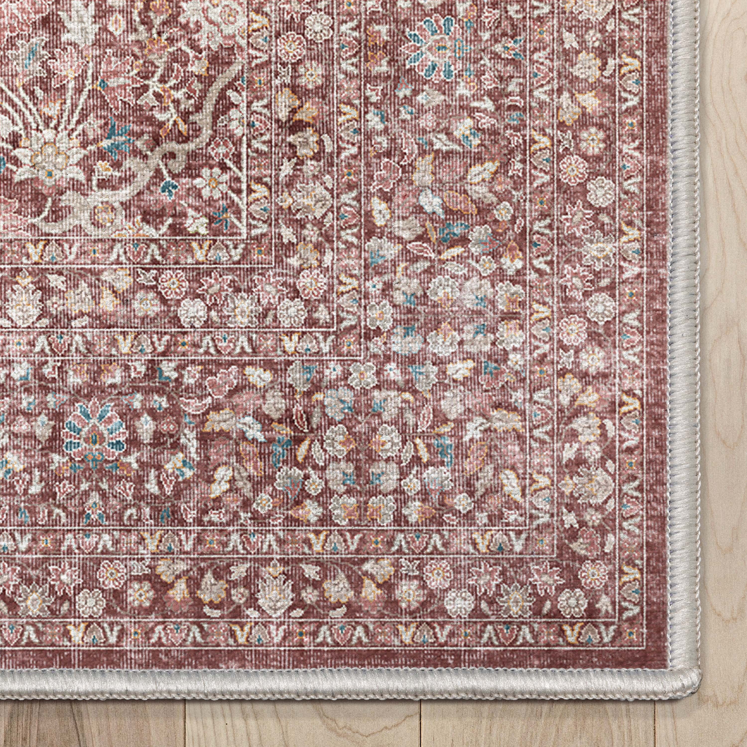 Well Woven Asha Isolde Vintage Oriental Red 5'3" x 7'3" Flat-Weave Area Rug