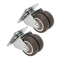 thumbnail image 1 of Caster Wheels, TPR Soft Rubber Shock Absorption 2 PCS Rolling Wheels  For Cabinets For Wardrobes For Small Machines, 1 of 8