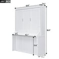 thumbnail image 6 of Harper & Bright Designs Queen Size Murphy Bed with Storage Shelf, Cabinet Beds Foldable Wall Bed Frame for Guest Room Home Office, White, 6 of 16
