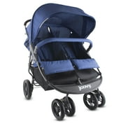 Angle View: Joovy Scooter X2 Twin Side-by-Side Double Stroller, Blue