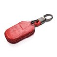 thumbnail image 2 of Vitodeco Genuine Leather Keyless Smart Key Fob Case Cover with Key Chain Compatible for Maserati Ghibli, Levante, Quattroporte (Remote Start, Red), 2 of 6
