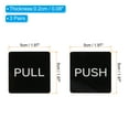 thumbnail image 2 of Cartel de puerta Push Pull Uxcell 2x2", 3 pares de señal de puerta autoadhesiva de acrílico en negro/blanco, 2 of 6