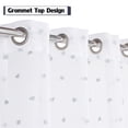 thumbnail image 2 of 2 Pcs Jacquard Tulle Window Curtains, Faux Linen Textured Solid Grommet Voile Sheer Curtains, 2 of 8