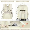 thumbnail image 4 of Dwelke Women's Waterproof Tavel Backpack with Toilet Bag, Beige, 4 of 8