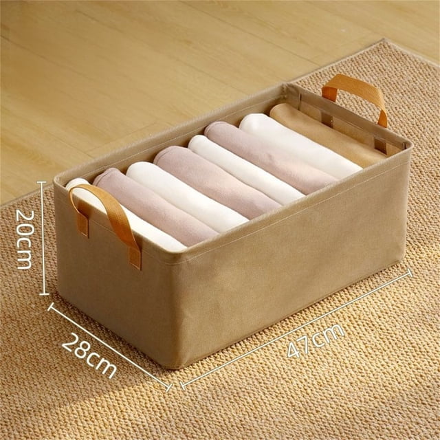 Fabric Storage Box, Large Capacity Foldable Non-woven Storage Box, Storage Box, Uncovered, Organized Household Drawer Type