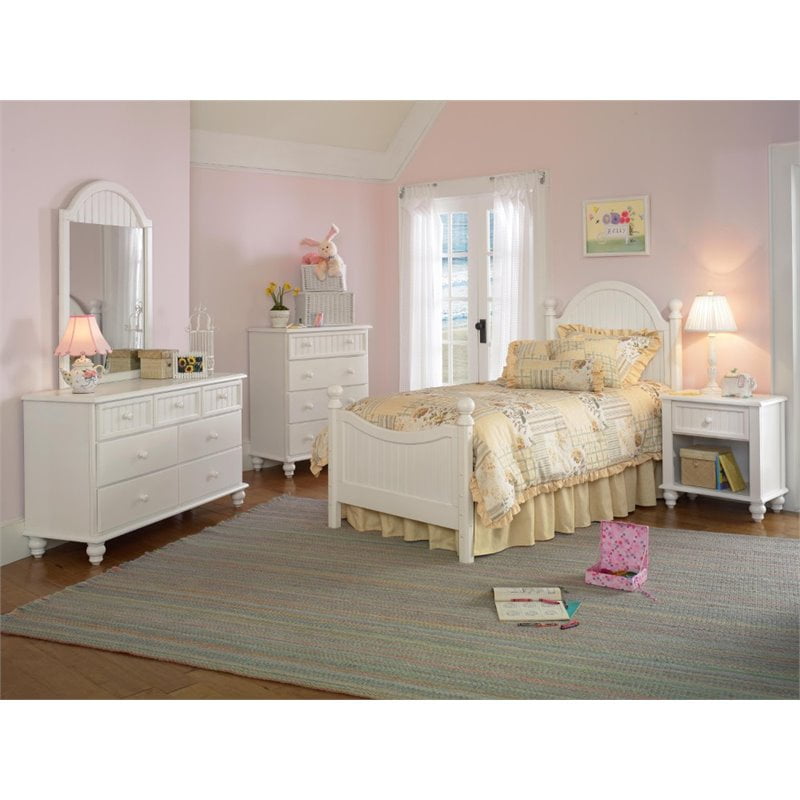 Hillsdale Westfield 4 Piece Twin Bedroom Set in Off White