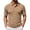 Khaki, variant on SGMVNU Men's Short Sleeve Polo Shirts, Solid Color V Neck Collared Golf Tee, Casual Slim Fit Breathable Summer T Shirts for Daily Work Outdoor Brick Red L