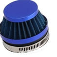 thumbnail image 4 of Filtro de aire universal para motocicleta, limpiador de aire de admisión de alto flujo, lavable para reacondicionamiento de motocicletas, 60mm/2,36 pulgadas, azul, 4 of 5