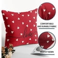 thumbnail image 5 of Valentines Day Pillow Covers 18x18 Set of 2 Valentine''s Red Love Heart Print Pattern Decorative Throw Pillows Outdoor Farmhouse Holiday Decoration Pillowcases Cushion Cases Decor for Sofa Couch Bed, 5 of 5
