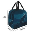 thumbnail image 2 of Pofeuu Lonely Night Wolf Print Lunch Bag Lunch Box Large Capacity Insulated Lunch Bag for Adult, Leakproof Reusable Lunch Tote Bags for Work, 2 of 5