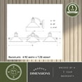 thumbnail image 5 of Akron 28-in Satin Nickel Farmhouse Barn Wall Sconce, 3 Light Bathroom Vanity Fixture, Metal Shade, White Interior, 5 of 10