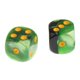 thumbnail image 3 of [ de 50 piezas] Juegos de dados de bloque acrílico D6 de 12 mm para mazmorras / dragones / juegos de (9 ) Verde negro Hugo Dados de esquina redonda, 3 of 8