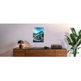 thumbnail image 2 of [UNFRAMED] Anime Style Mountain Road and Classic Cars Wall Art, 2 of 2