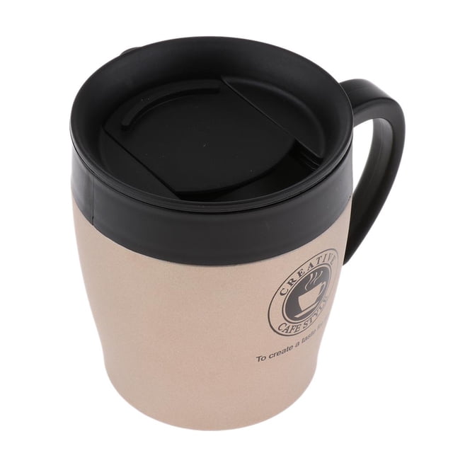 Botella De Agua Con Vaso De Espresso, Botella De Agua Aislada de material acero Inoxidable Con Tapa A Prueba De Derrames Para Bebidas Calientes O Frías 35 Macarena Taza de café de acero inoxidable
