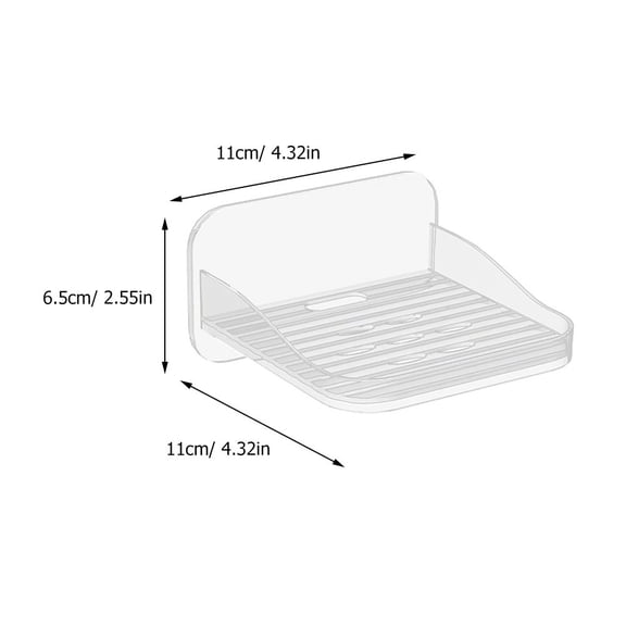 Masteelf 2PCS No Drill Plastic Small Wall Shelves for Camera, Mini Speaker, Monitor - Easy Mount for Living Room, Entryway
