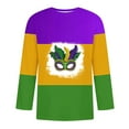 thumbnail image 3 of Rciityk 3/4 Sleeve Shirt Men Mardi Gras Mens Round Neck T Shirt Casual Loose Carnival Prints Holiday Party Tees Tops, 3 of 3