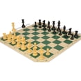 thumbnail image 5 of Standard Club Easy-Carry Plastic Chess Set - Black & Camel Pieces with Vinyl Rollup Board - Green, 5 of 8