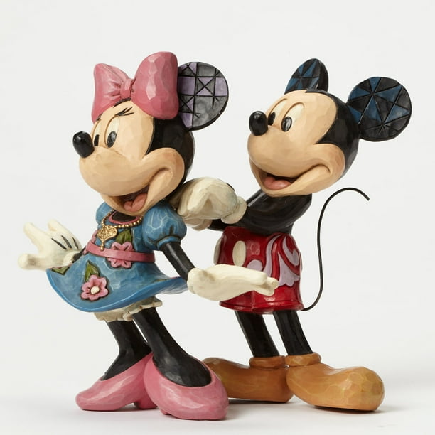 Jim Shore Disney 4046042 Sweetheart Mickey & Minnie with Necklace - Walmart.com - Walmart.com