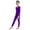 Purple, variant on YONGHS Kids Girls Long Sleeves Ballet Leotard Gymnastic Jumpsuit Sports Full Length Bodysuit 3-14 Brown 3-4