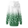 thumbnail image 4 of Chandail de Noël pour Femmes, Veste à Capuche, Cardigan Chaud à Col Rond, Manches Longues, Chandail de Noël, Fermeture Mi-Longue, Imprimé de Vacances, 4 of 5