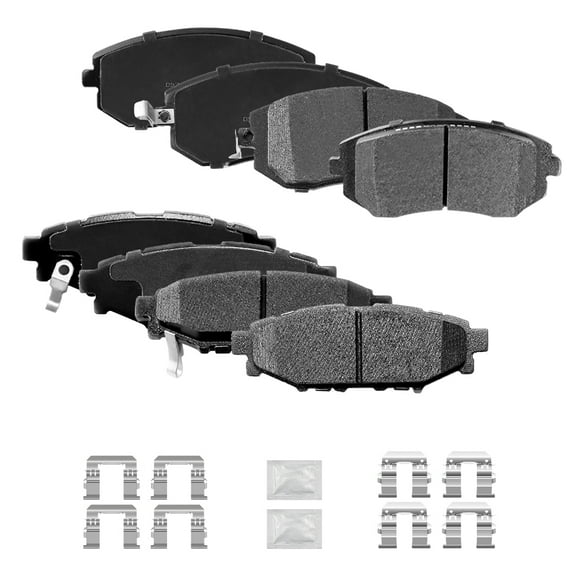 ACB ZONE Front & Rear Disc Ceramic Brake Pads Set w/Hardware Fit for 2005-2013 Outback Legacy 2009-2013 Subaru Forester 2008 2009 2010 2011 Impreza