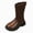 A23-Brown, variant on Fall and Winter Boots for Girls Toddler Mid Calf Boots Flat Thick Bottom Warm Boots