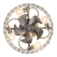 thumbnail image 2 of 18" Vintage Weathered Silver Flush Mount Crystal Ceiling Fan With Remote, DC Motor Ceiling Fan for Bedroom, Hallway, Living Room, 2 of 14