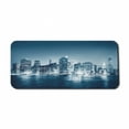 thumbnail image 1 of City Computer Mouse Pad, Gloomy Skyscrapers View of New York America, Rectangle Non-Slip Rubber Mousepad X-Large, 35" x 15" Gaming Size, Blue Grey Petrol Blue, by Ambesonne, 1 of 2