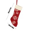thumbnail image 3 of ¡Última Oportunidad de Ahorro!, Medias navideñas tejidas con diseños de Papá Noel y muñeco de nieve Bolsas de regalo rojas ideales para colgar en el árbol de Navidad 2 piezas Akmoler, 3 of 9