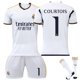 thumbnail image 1 of Xnb 2023 - 2024 camiseta local del Real Madrid ¿ 9 mbappé Football Blazers and shorts set - número 1 | 18 yardas, 1 of 8