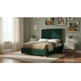 thumbnail image 6 of Meridian Furniture Lana Solid Wood and Velvet Full Bed in Green, 6 of 8