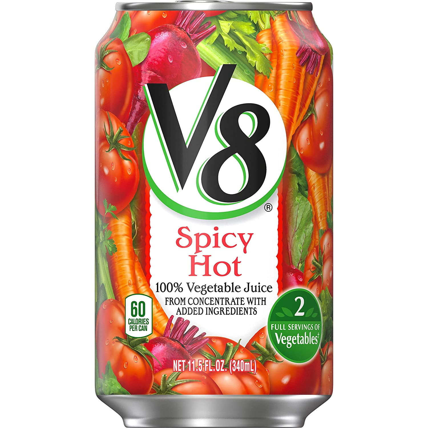V8 Spicy Hot Vegetable Juice, 11.5 Ounce -- 24 per Case.