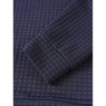 thumbnail image 4 of Mens Button Mock Neck Sweatshirts Long Sleeve Shirts Casual Color Block Checkered Pullover Breathable Basic Athletic Workout Sweatshirt Tops, 4 of 8