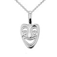 thumbnail image 2 of WHITE GOLD COMEDY PENDANT NECKLACE - Gold Purity:: 10K, Pendant/Necklace Option: Pendant With 18" Chain, 2 of 2