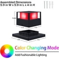 thumbnail image 4 of SHIJIU-12 Pack Solar Post Cap Lights, Outdoor RGB Color Changing Fence Post Light Solar Powered Caps for Deck, Patio, Garden Decor, High Brightness SMD LED Lighting, Fits 4x4, 5x5 or 6x6 Wooden Posts, 4 of 4