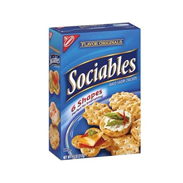NABISCO SOCIABLES CRACKERS SOCIABLES BAKED 1X8 OZ.