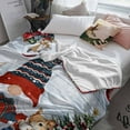 thumbnail image 3 of Christmas Gnome Throw Flannel Blanket 32x48In Squirrel Cat Poinsettia Xmas Tree Board Super Soft Cozy Bed Blanket, Lightweight Plush Fuzzy Bed Throw for Bedroom Sofa Couch Living Room, 3 of 4