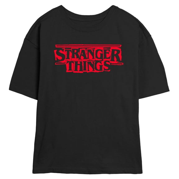 Netflix Juniors' Stranger Things Stencil Classic Red Logo T Shirt