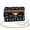 American Tribal Print Black, variant on Cardinal Floral Print Cyan Crossbody Bags for Women Trendy PU Leather Shoulder Handbags Purses for Women with Detachable Chain Strap