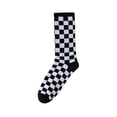thumbnail image 1 of Liacowi Women Men Casual Socks Color-Contrast Checkerboard Printed Patchwork Middle-Calf Socks, 1 of 3