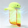 thumbnail image 5 of EOYWHK Hi‑Vis Sun Cap with Neck Flap Lightweight Outdoor Sun Hat Reflective Safety Work Cap for Construction Outdoor, Yellow Free Size, 5 of 5