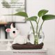 thumbnail image 4 of B Florero Hidropónico de Conejo de , Arreglo de Flores de Vidrio Transparente, Macetas para Plantas, Maceta para Decoración del Hogar, 4 of 5