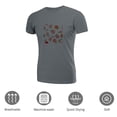 thumbnail image 3 of Coolnut Womens T Shirts Fashion Tops, Pink Peach Fruits Women's Basic Short Sleeve Tees, Grey Lightweight Casual Summer Clothes, M, 3 of 6