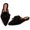 black, variant on Women Pointed-Toe Mules, Slip-on Loafers, Bow-Embellished Flats