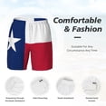 thumbnail image 3 of Men's 2 in 1 Swim Trunks with Compression Liner Colorado Texas Flag Quick Dry Beach Shorts, 3 of 6