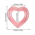 thumbnail image 2 of Sequin Rose Gold Heart Float, High-Reflective Metallic Water Prop for Pool and Beach, Aesthetic Inflatable Ornament with Internal Glitter, 2 of 6
