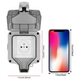 thumbnail image 3 of French 16A Outdoor Socket IP66 Waterproof Splash-proof Power Outlet Weatherproof Switch Socket for Balcony Garden Backyard, 3 of 9